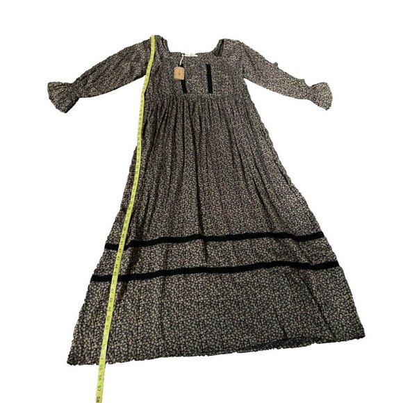 Natural Life Multicolor Floral Pattern Maxi Shirt long Dress Boho size S- New - Picture 3 of 6